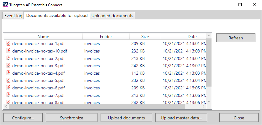 AP EssentialsConnect Upload