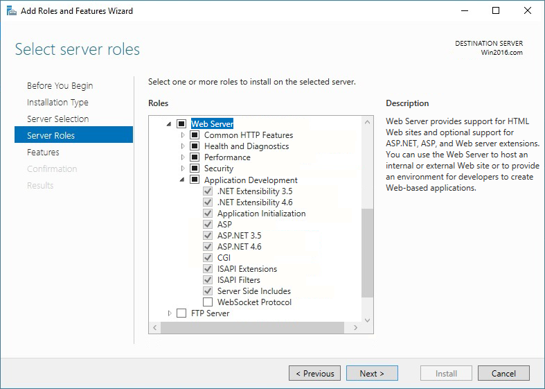 Windows Server Roles Installation Install Roles and Features