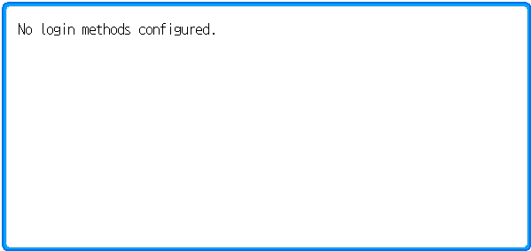 No login method available
