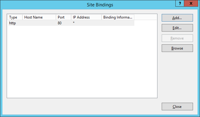 Site Bindings