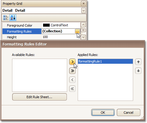 Conditionally change the appearance of a control