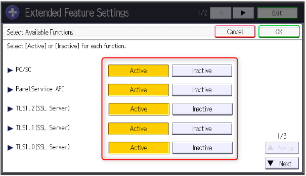 SSL/TLS protocols setting