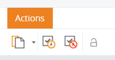 Actions toolbar