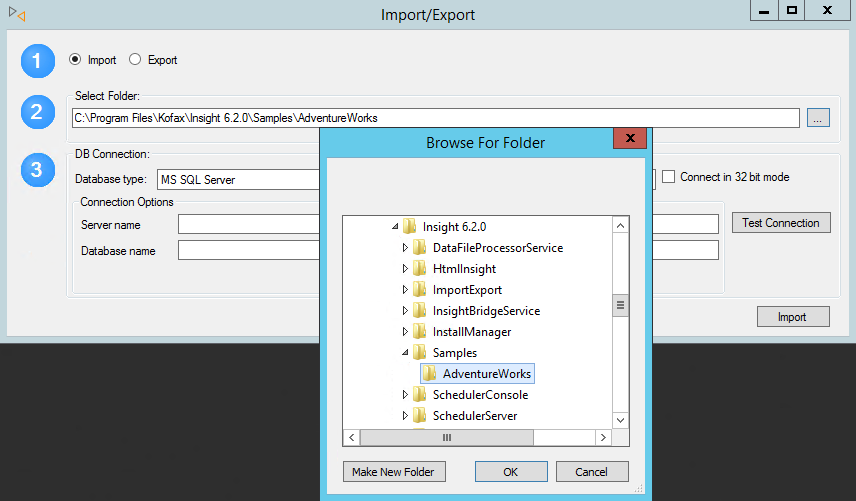 Import export tool