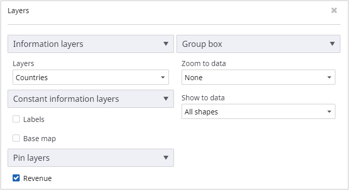 Settings (for maps)