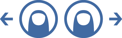 Spread gesture icon Spread gesture icon