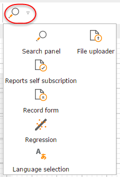 Search Panel Layout Search panel