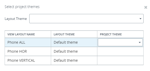 Manage themes