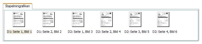 Bedienfeld Nichtinteraktive Stapelminigrafiken.