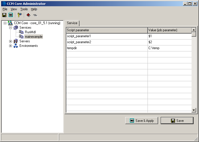 Mapping for parameters
