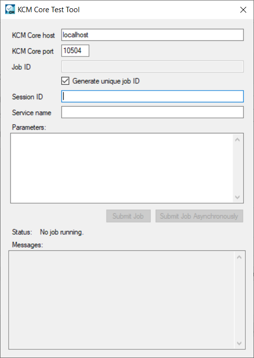 Submit a job in CCM Core Admin