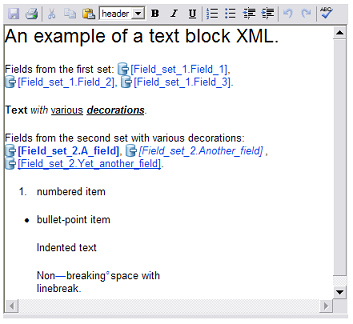 Imported Text Block