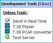 development tools menu