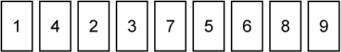 The pages are now in this order: 1, 4, 2, 3, 7, 5, 6, 8, and 9.