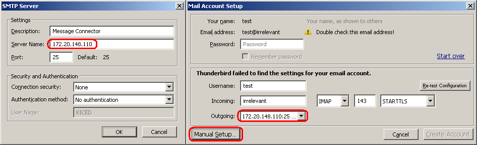 Mozilla Thunderbird configuration example