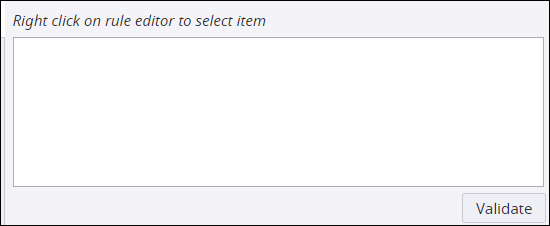 Rule editor Rule editor