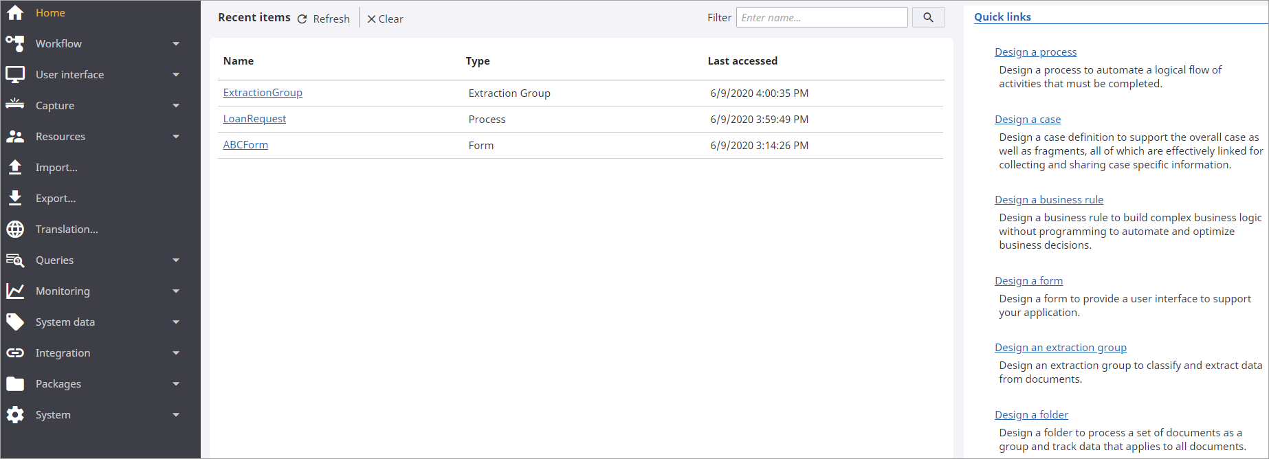 Recent items Recent items