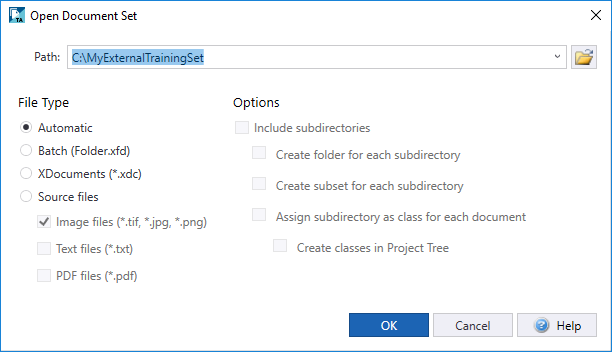 Open Document Set Open Document Set