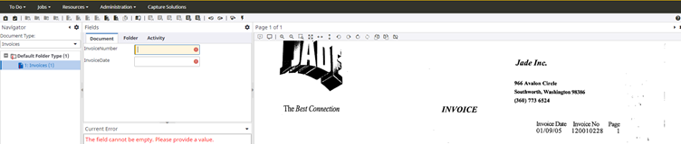 Extraction validation incorrect fields Extraction validation incorrect fields
