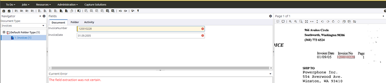 Second extraction validation Second extraction validation