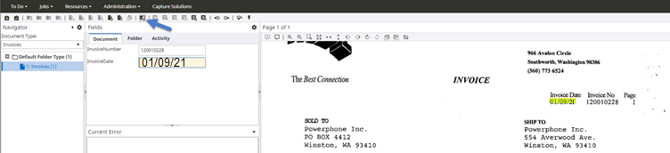 Extraction validation fields Extraction validation fields