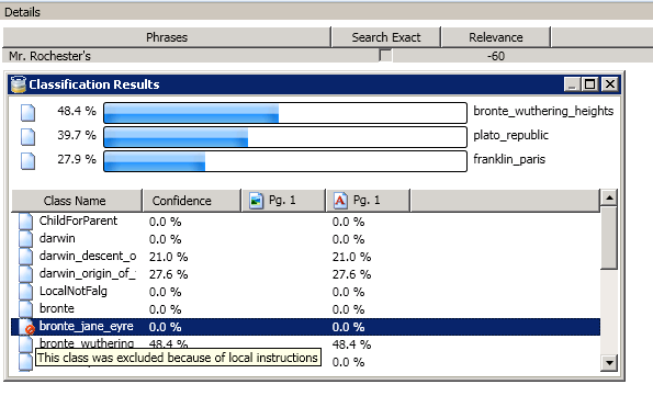 An images that shows an example of some classification results with local not-flag applied.