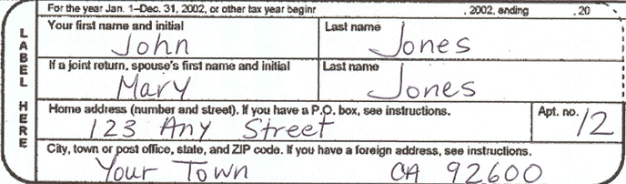 An image that shows an example of a form where the contents and the label can occupy the same space