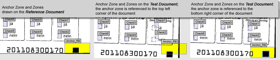 An image showing an example of unwanted shifts to the mapped zone during recognition.