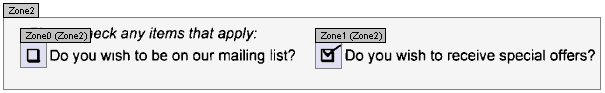 An image that shows grouped OMR zones.