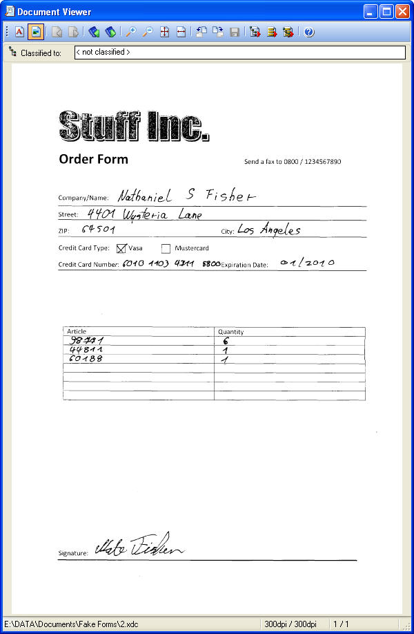 An image that shows a sample document.