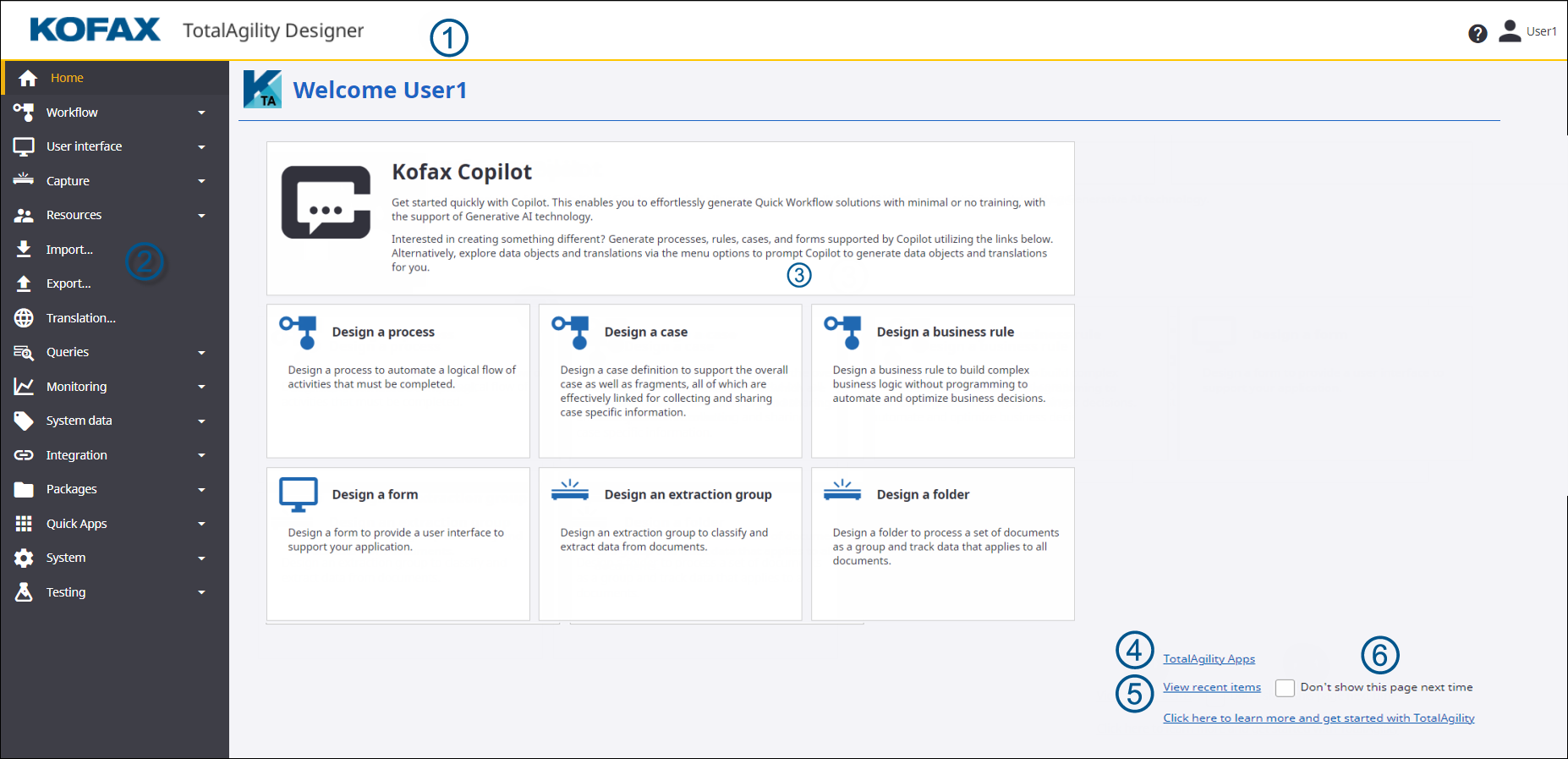 TotalAgility Designer Home