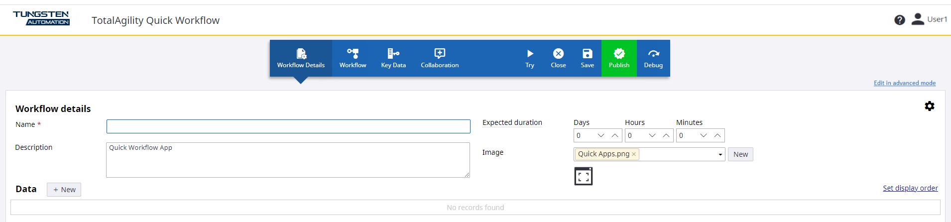 Quick Workflow Designer