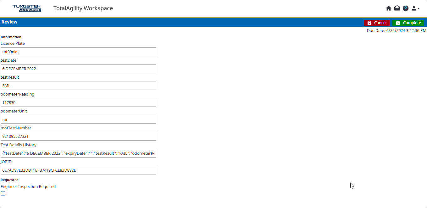 Work queue failure jobs first activity