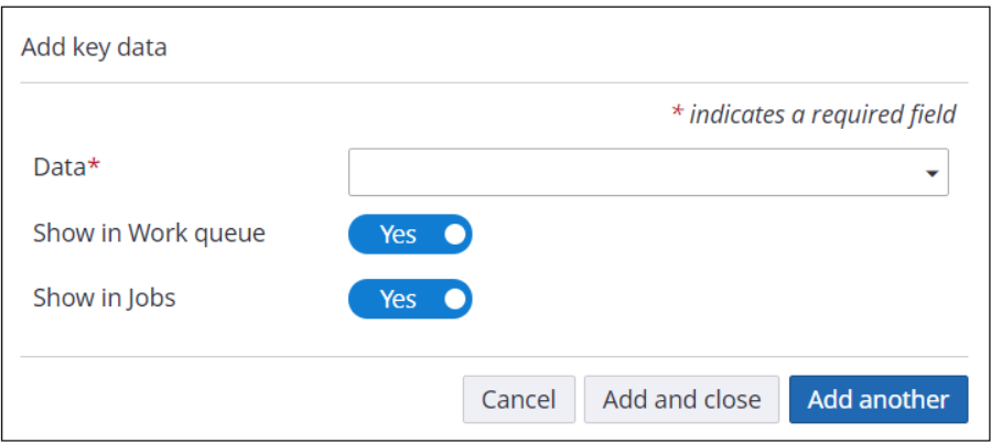Add key data