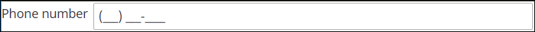 Mask-Phone Number US style