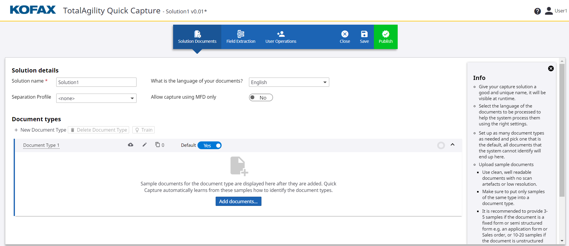 Quick Capture solution designer Quick Capture solution designer