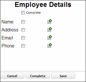 Checklist template with one column