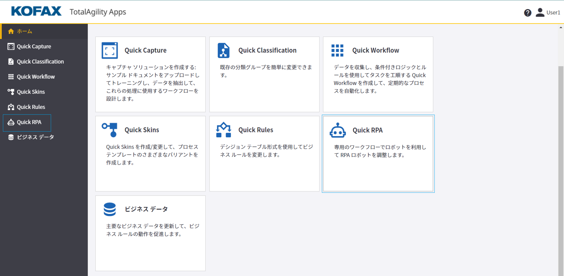 TotalAgility Quick Workflow