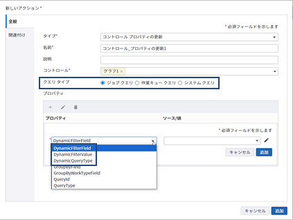 グラフ: 動的フィルタリング