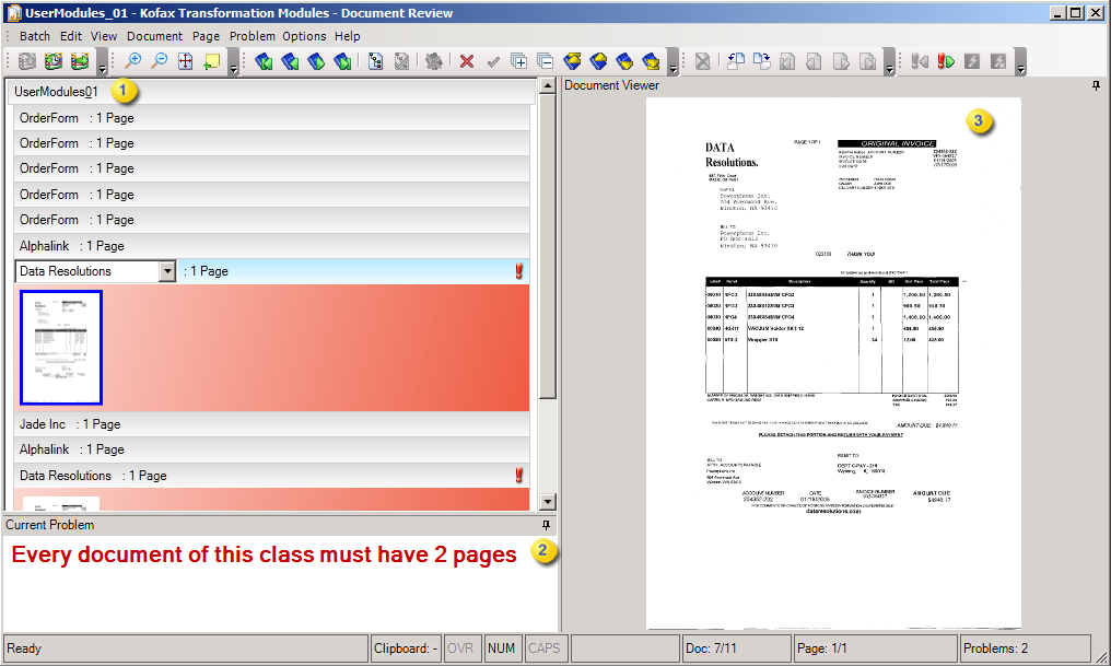 An image that shows an example of the initial view of .Document Review An image that shows an example of the initial view of .Document Review