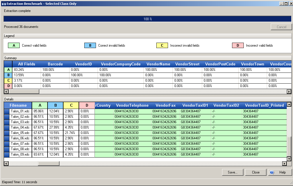 An image that shows the result of the extraction benchmark. An image that shows the result of the extraction benchmark.