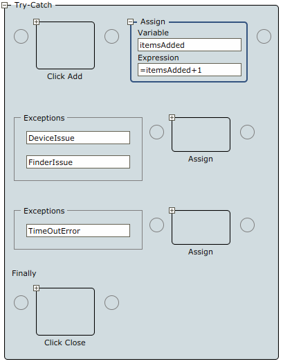 Try-Catch step in the workflow