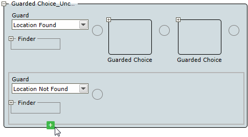 Add guard manually to the guarded choice step