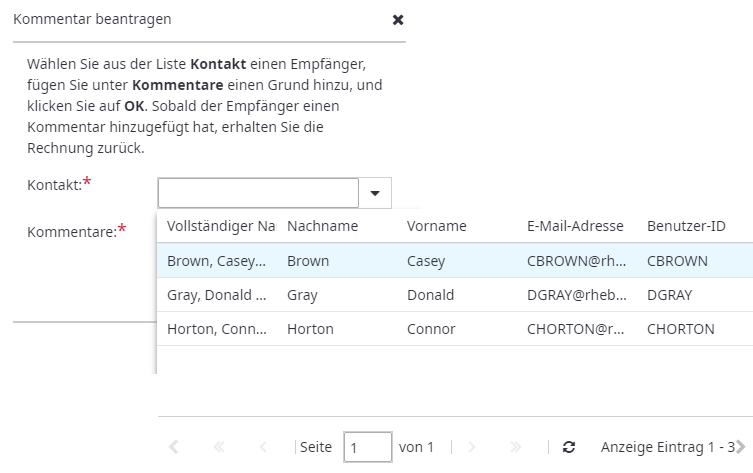 Aktion Kommentar beantragen Aktion Kommentar beantragen