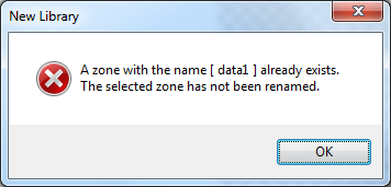Zone has not been renamed