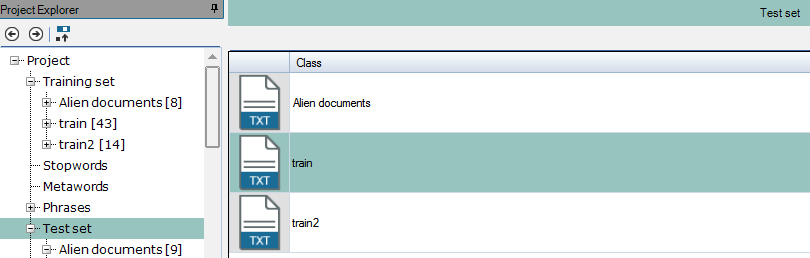 Test set with classes Test set with classes