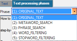 Text processing phrases