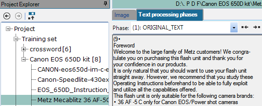 OCR result of an image