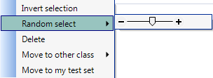 Contextual menu of a training document