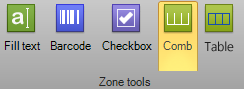 Comb zone tool